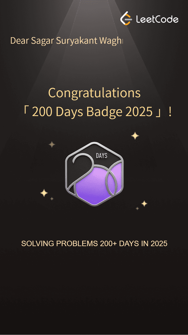 200 Days LeetCode 2025